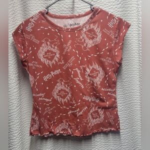 Harry Potter Mischief Managed Kids Tee - Rust Red